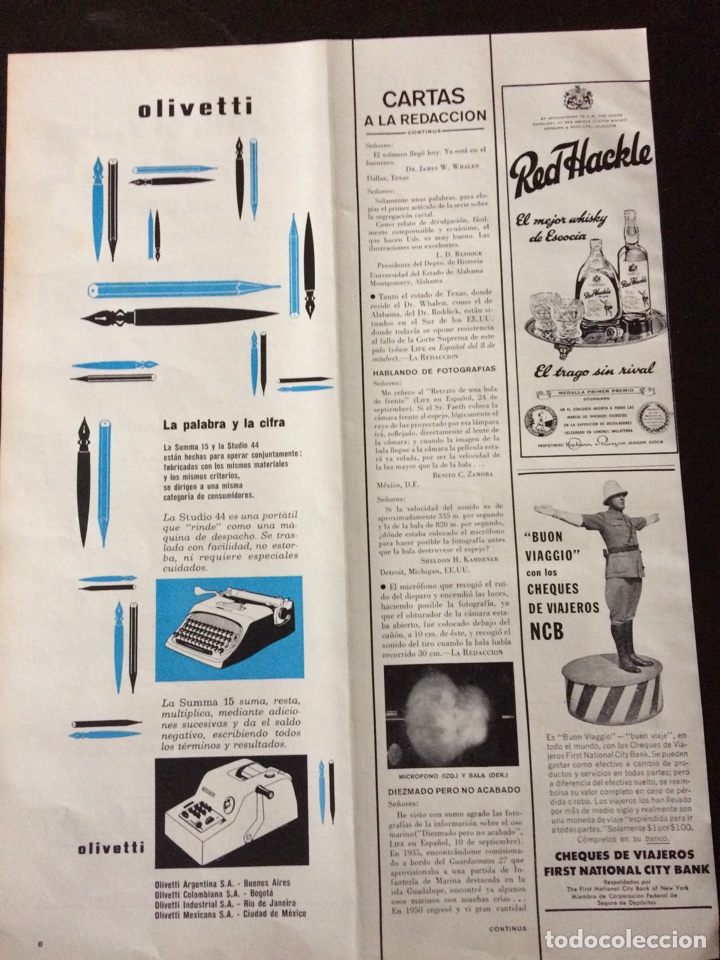 Paper Collecting Others: Publicidad m&aacute;quina de escribir Olivetti de 1956