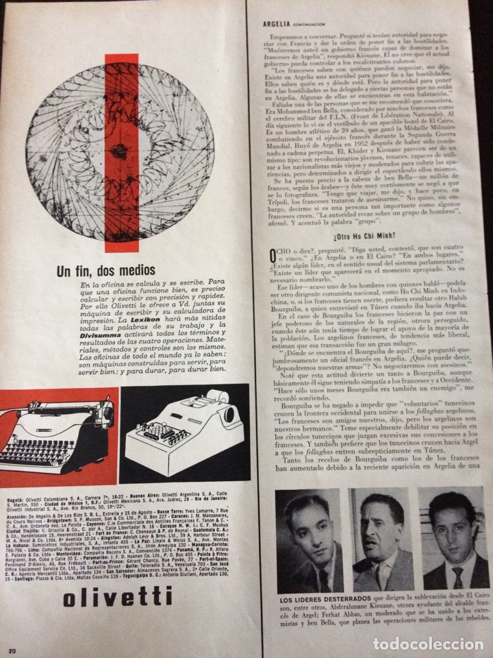 Paper Collecting Others: Publicidad m&aacute;quina de escribir Olivetti de 1956