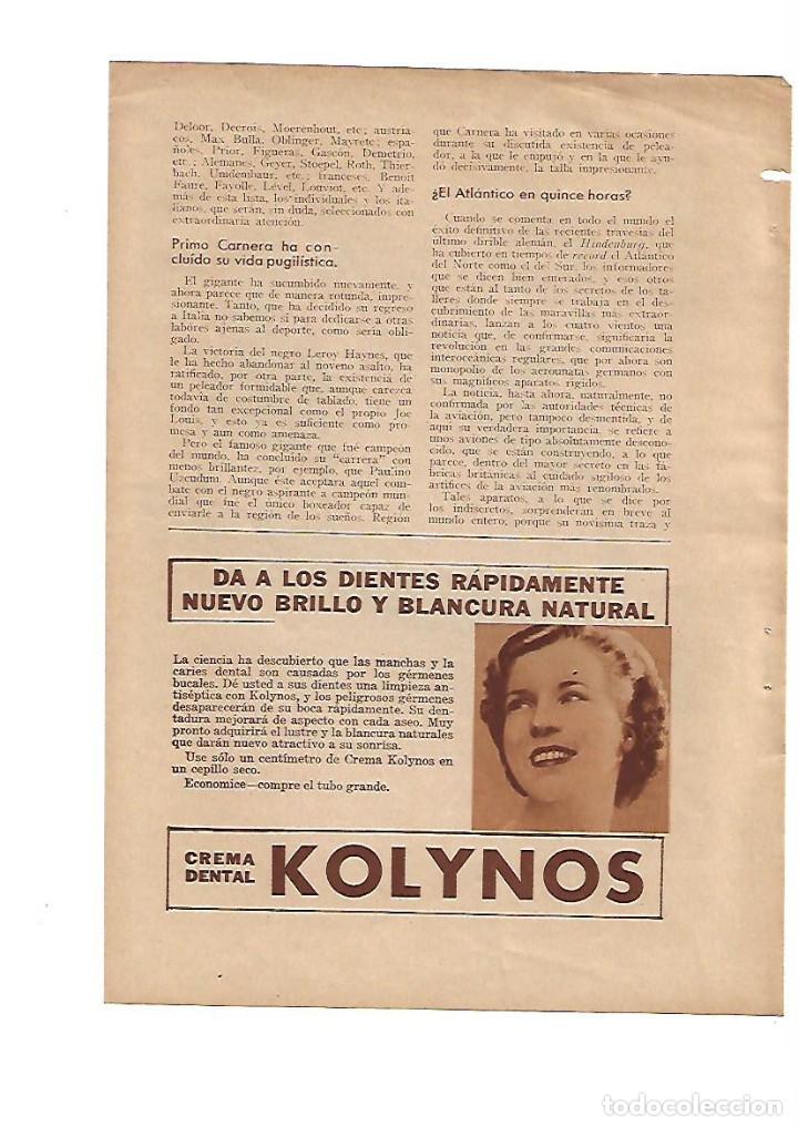 Outros artigos de papel: A&Ntilde;O 1936 RECORTE PRENSA PUBLICIDAD CREMA DENTAL KOLYNOS