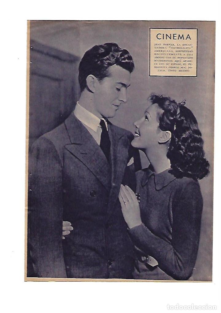 Outros artigos de papel: A&Ntilde;O 1936 RECORTE PRENSA CINE BODA JEAN PARKER GEORGE MAC DONALD