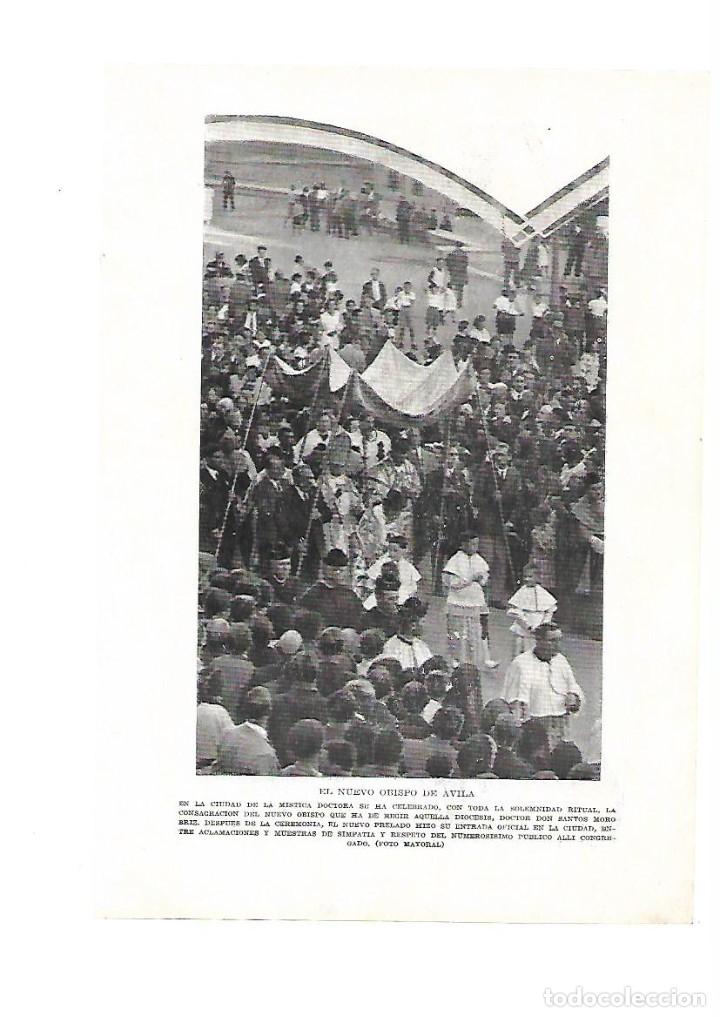 Outros artigos de papel: A&Ntilde;O 1935 RECORTE PRENSA CONSAGRACION NUEVO OBISPO DE AVILA DON SANTOS MORO BRIZ
