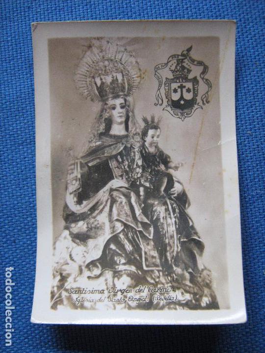 Otros Art&iacute;culos de Coleccionismo en Papel: ESTAMPA FOTOGRAFICA DE NTRA SRA DEL CARMEN - SEVILLA - IGLESIA DEL SANTO ANGEL