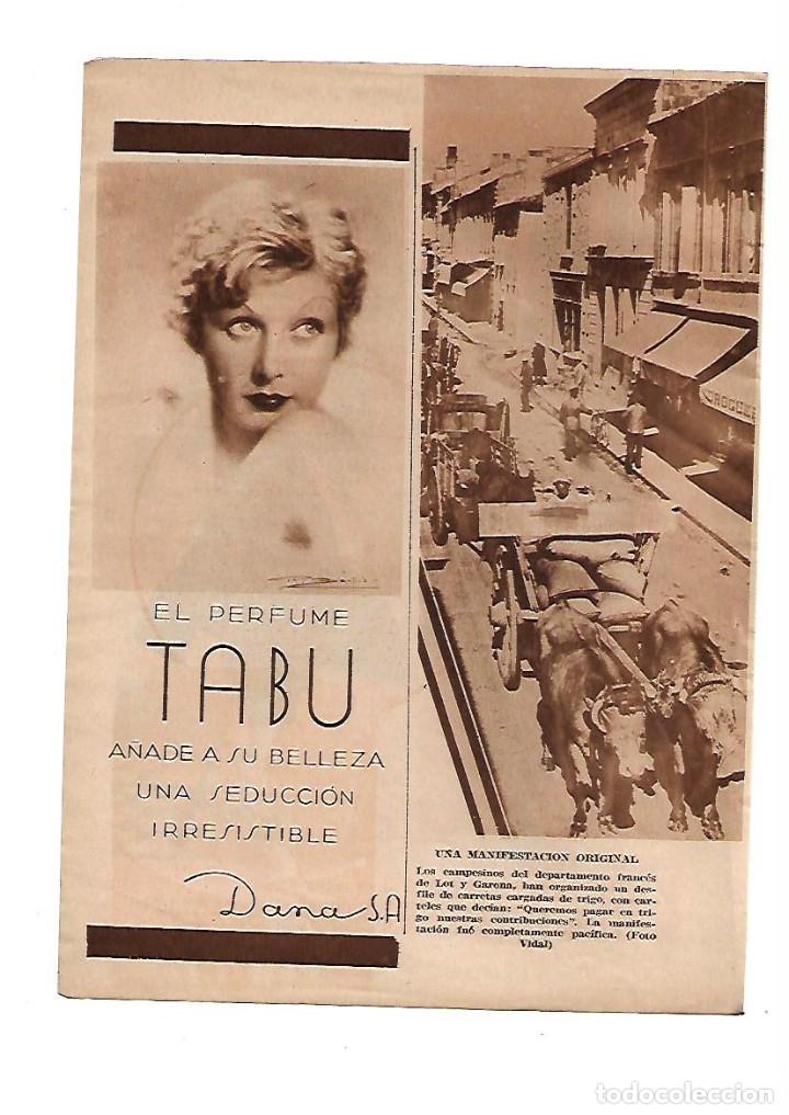 Otros Art&iacute;culos de Coleccionismo en Papel: A&Ntilde;O 1934 RECORTE PRENSA PUBLICIDAD PERFUME TABU DANA