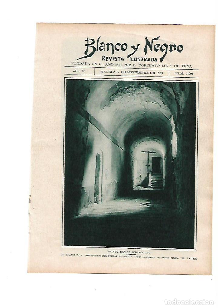 Otros Art&iacute;culos de Coleccionismo en Papel: A&Ntilde;O 1929 RECORTE PRENSA MONUMENTOS MONASTERIO DEL PAULAR SEGOVIA FOTO MARQUES SANTA MARIA DEL VILLAR