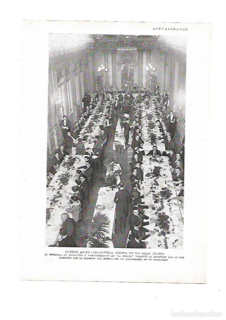 Otros Art&iacute;culos de Coleccionismo en Papel: A&Ntilde;O 1929 RECORTE PRENSA BANQUETE CELEBRACION LX ANIVERSARIO FUNDACION DIARIO LA PRENSA BUENOS AIRES