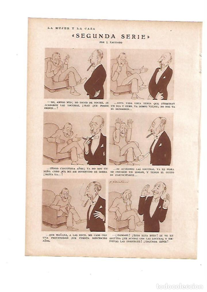 Otros Art&iacute;culos de Coleccionismo en Papel: A&Ntilde;O 1929 RECORTE PRENSA COMIC HUMOR DIBUJO HUMORISTICO DE XAURADO SEGUNDA SERIE VI&Ntilde;ETAS