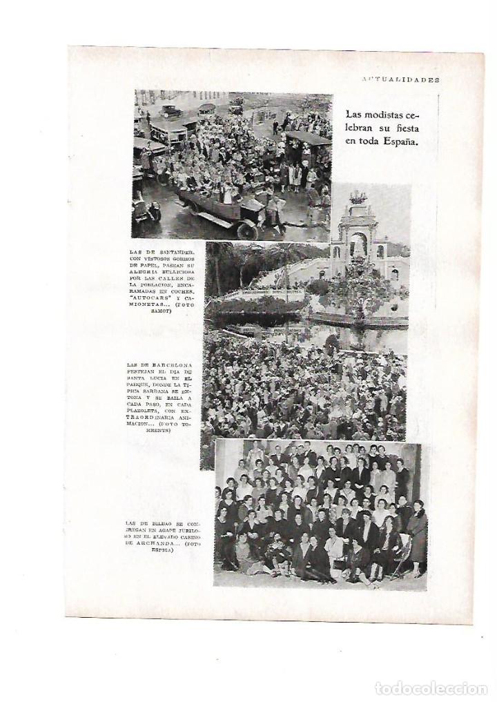 Otros Art&iacute;culos de Coleccionismo en Papel: A&Ntilde;O 1929 RECORTE PRENSA SANTANDER BARCELONA BILBAO CELEBRACION FIESTA DE LAS MODISTAS