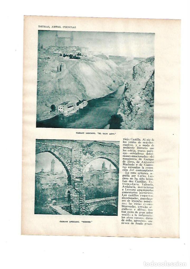 Otros art&iacute;culos de coleccionismo en papel: A&Ntilde;O 1929 RECORTE PRENSA ARTE PINTURA EXPOSICION CARLOS LEZCANO CASTILLO LA MOTA CACERES CUENCA