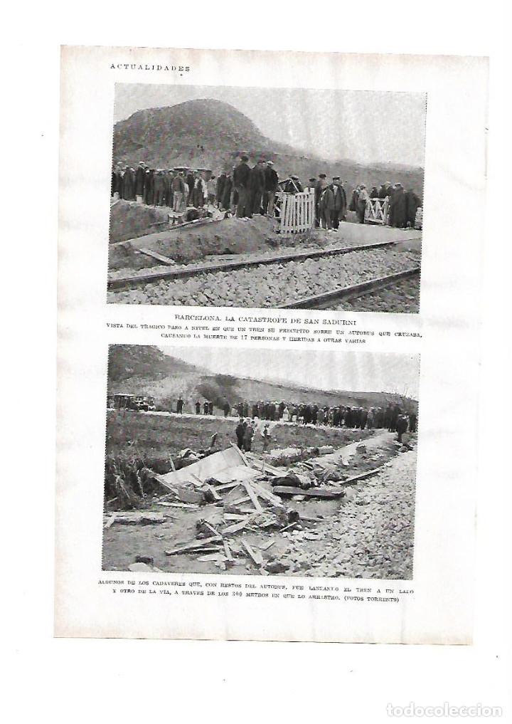 Otros art&iacute;culos de coleccionismo en papel: A&Ntilde;O 1929 RECORTE PRENSA CATASTROFE SANT SADURNI TREN PASO A NIVEL ESTUDIANTES MEDICINA ROMANONES