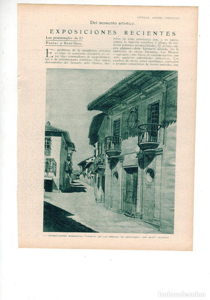 Otros Art&iacute;culos de Coleccionismo en Papel: A&Ntilde;O 1929 RECORTE PRENSA ARTE PINTURA PENSIONADOS DE EL PAULAR Y SANTILLANA DEL MAR VERGER FIORETTI