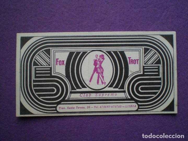 Otros Art&iacute;culos de Coleccionismo en Papel: FOXTROT CLUB SUPREMO LISBOA // ANTIGUA TARJETA // ART DECO
