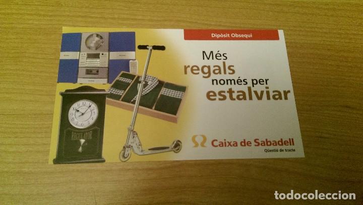 Paper Collecting Others: FOLLETO PUBLICITARIO CAIXA SABADELL &laquo;DIP&Ograve;SIT OBSEQUI&raquo;