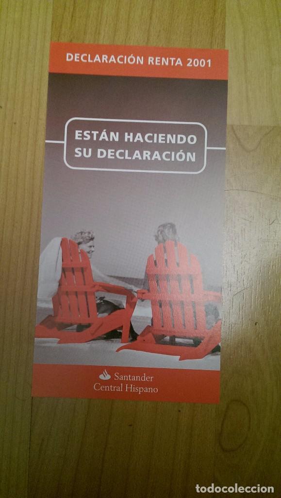 Paper Collecting Others: FOLLETO PUBLICITARIO BANCO SANTANDER &laquo;RENTA 2001&raquo;