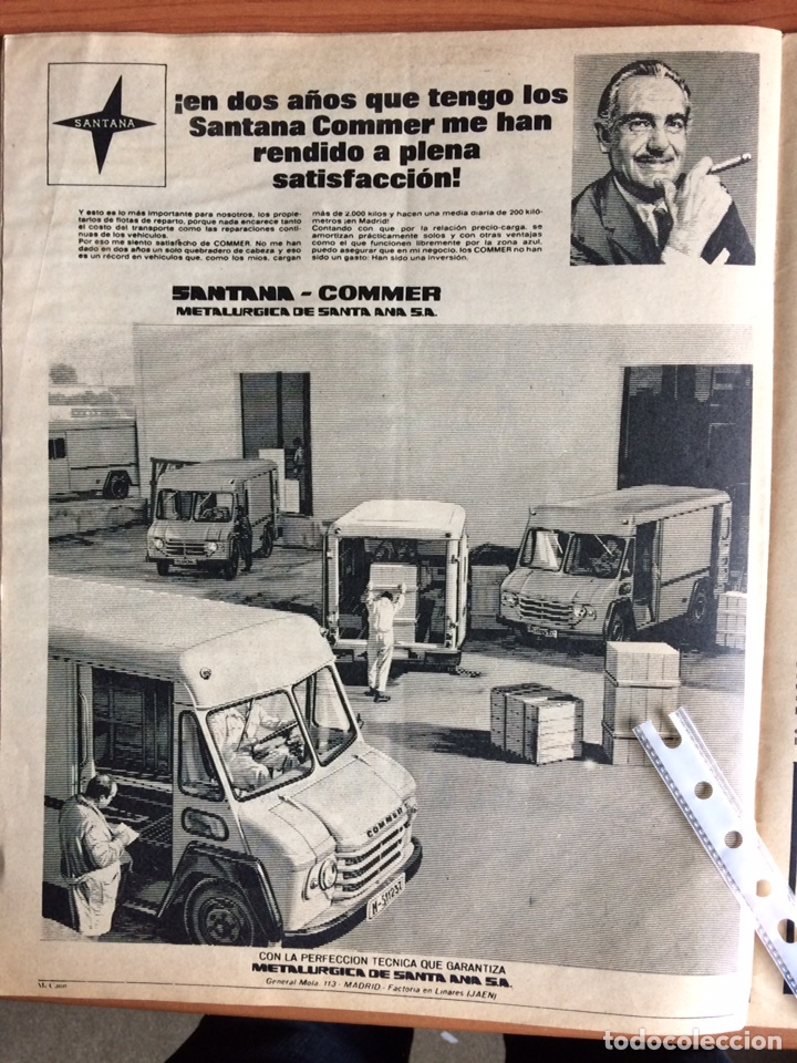 Outros artigos de papel: Publicidad Furgoneta Santana commer de 1969