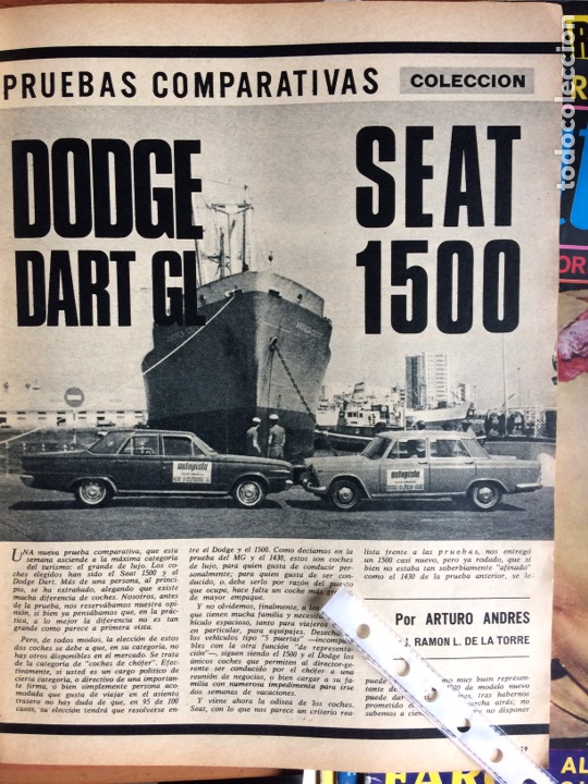 Paper Collecting Others: Reportaje autom&oacute;vil   Barreiros dodge dart GL y Seat 1500 de 1970