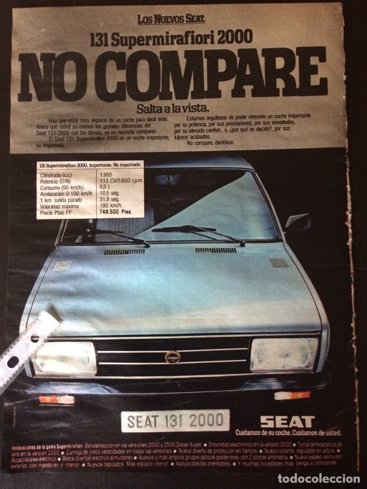 Outros artigos de papel: Publicidad autom&oacute;vil Seat 131 2000