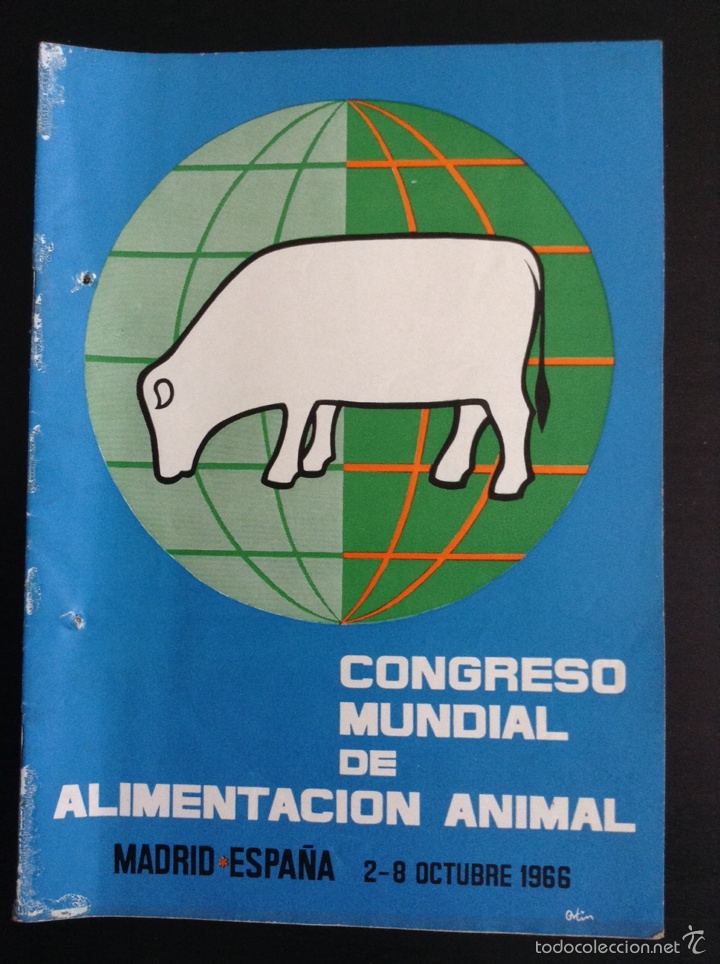 Sammelleidenschaft Andere Papierartikel: Programa Congreso Mundial de Alimentaci&oacute;n Animal Madrid 2-8 Octubre 1966 Ganader&iacute;a Veterinaria