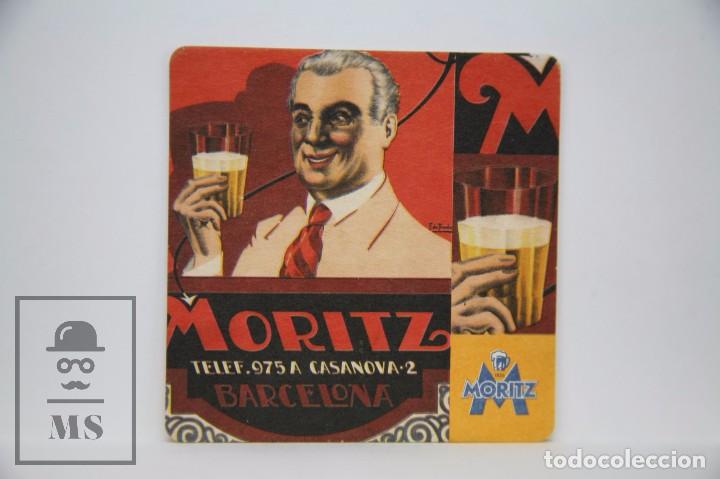 Otros Art&iacute;culos de Coleccionismo en Papel: Posavasos Publicitario - Cerveza Moritz, Barcelona - Medidas 9 x 9 cm
