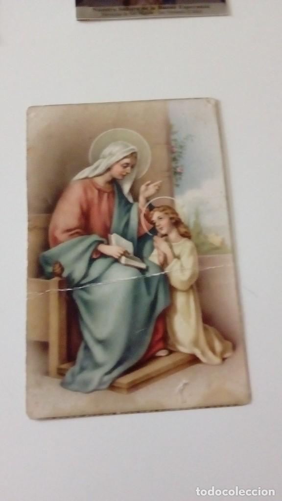 Sammelleidenschaft Andere Papierartikel: CAJ-ABCD ESTAMPA RELIGIOSA TIPO POSTAL GARABATOS POR DETRAS