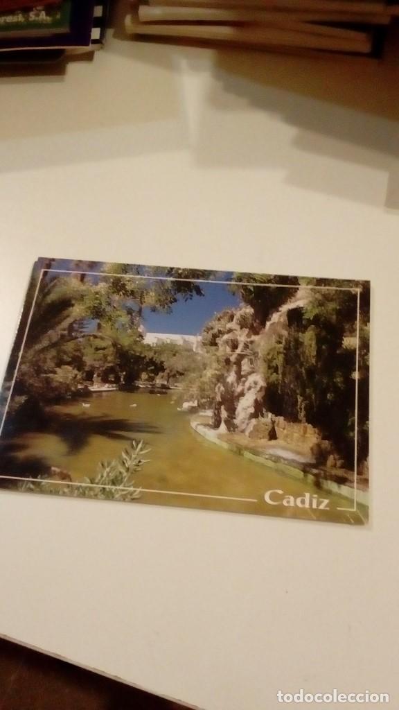 Sammelleidenschaft Andere Papierartikel: CAJ-ABCD POSTAL DE CADIZ PARQUE GENOVES CASCADA
