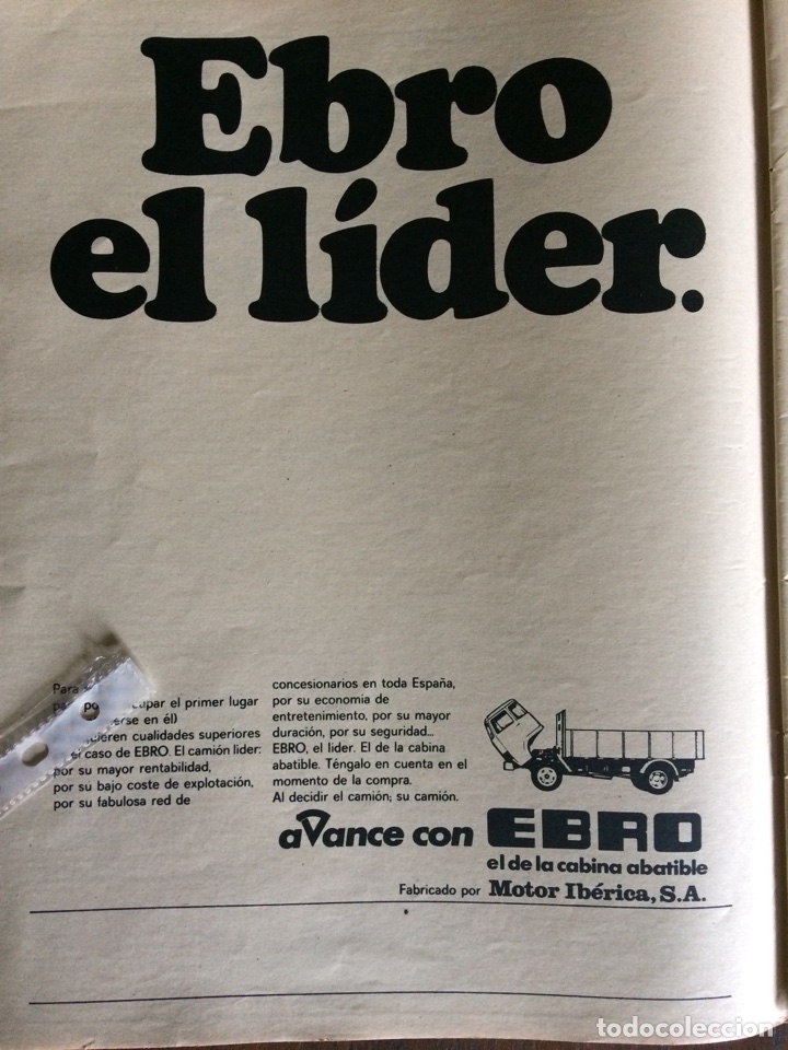 Paper Collecting Others: Publicidad cami&oacute;n Ebro de motor ib&eacute;rica de 1971