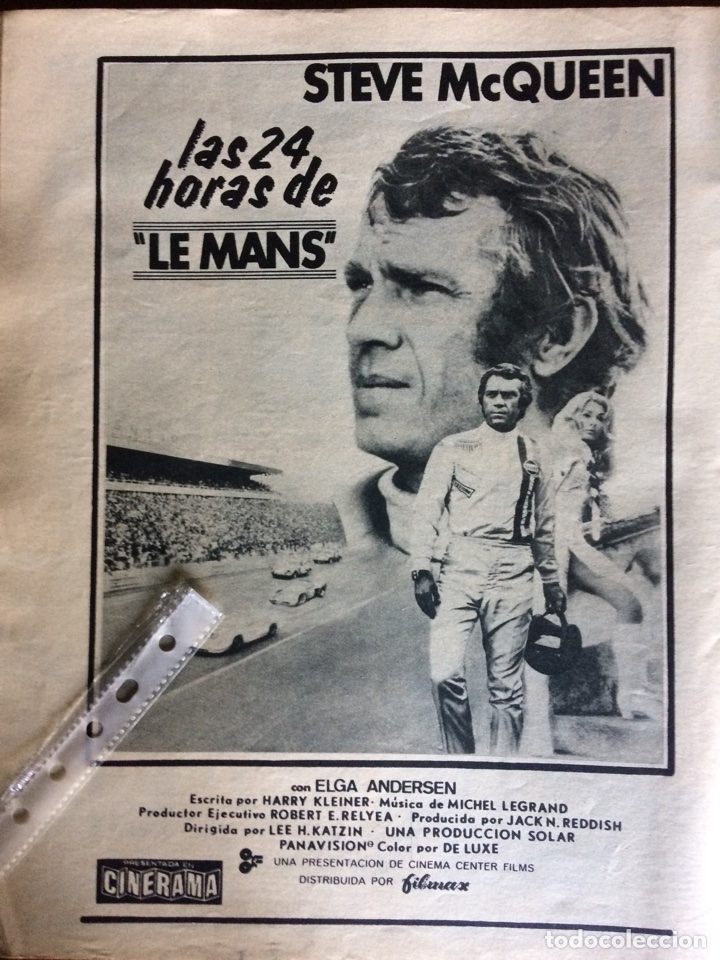 Outros artigos de papel: Publicidad pel&iacute;cula las 24 horas de Le Mans de 1971