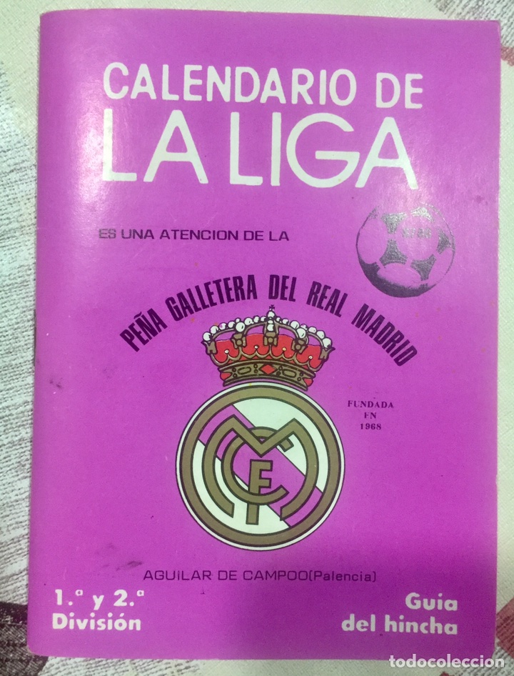 Otros art&iacute;culos de coleccionismo en papel: Calendario de liga 87-88 real Madrid