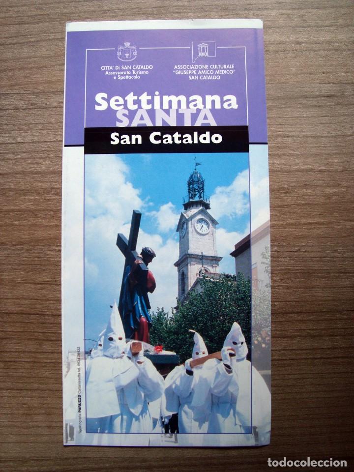 Collectionnisme Papier divers: folleto triptico semana santa sant cataldo - settimana santa san cataldo, italia ( esta en italiano)