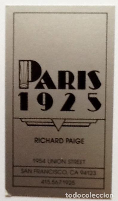 Otros art&iacute;culos de coleccionismo en papel: COLECCIONISMO TARJETAS DE VISITA, RICHARD PAIGE. A&Ntilde;OS 80.  ENVIO INCLUIDO EN EL PRECIO.