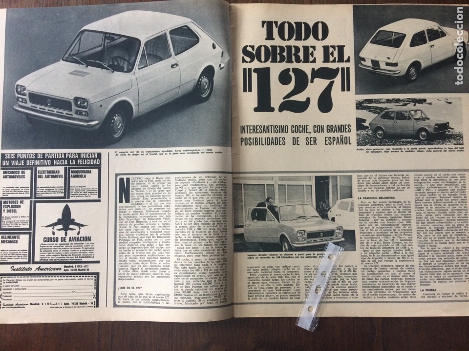 Otros Art&iacute;culos de Coleccionismo en Papel: Reportaje autom&oacute;vil Seat 127 de 1971