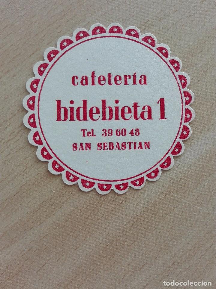 Collectionnisme Papier divers: POSAVASOS - BIDEBIETA 1 CAFETERIA - SAN SEBASTIAN DONOSTIA GIPUZKOA