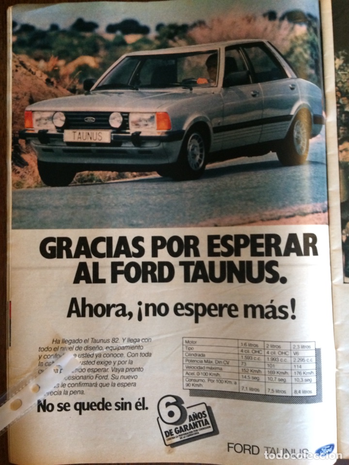 Collectionnisme Papier divers: Publicidad autom&oacute;vil Ford taunus de 1982