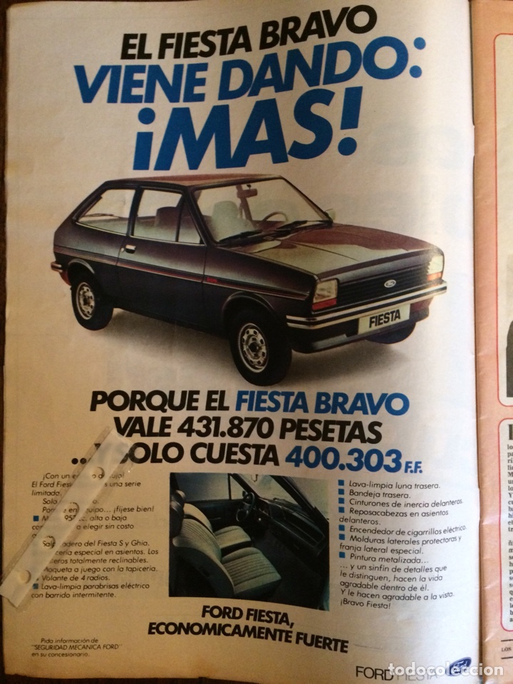 Collectionnisme Papier divers: Publicidad autom&oacute;vil Ford fiesta de 1981