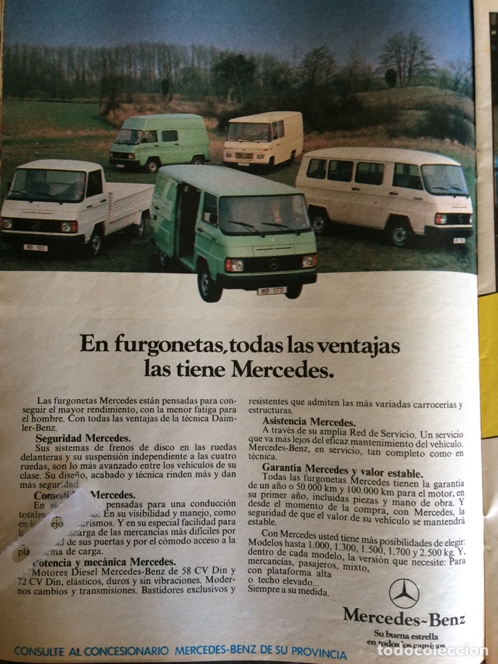 Paper Collecting Others: Publicidad Furgoneta mercedes benz de 1982
