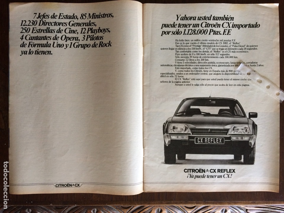 Otros Art&iacute;culos de Coleccionismo en Papel: Publicidad autom&oacute;vil citroen cr r&eacute;flex de 1982