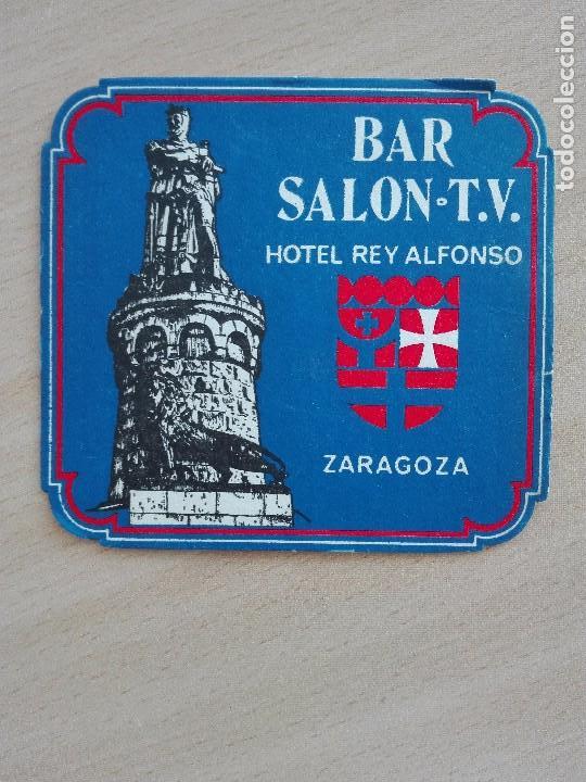 Otros art&iacute;culos de coleccionismo en papel: POSAVASOS - HOTEL REY ALFONSO - BAR SALON T.V. - ZARAGOZA - MONUMENTO HERLADICA