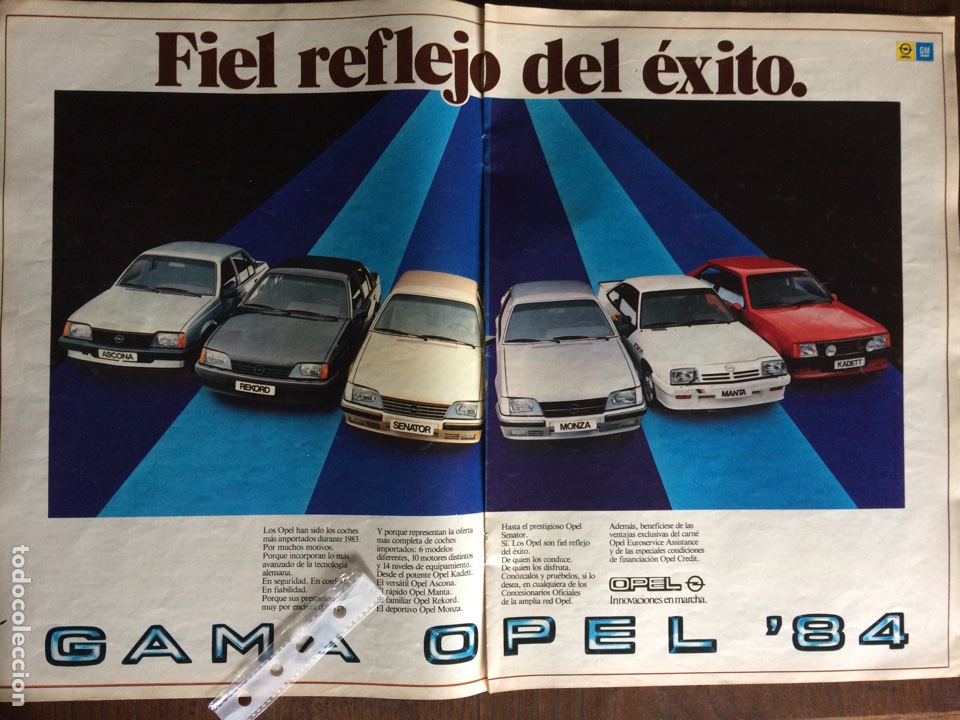 Paper Collecting Others: Publicidad autom&oacute;vil Opel Ascona rekord senator Manta Kadett monza de 1984