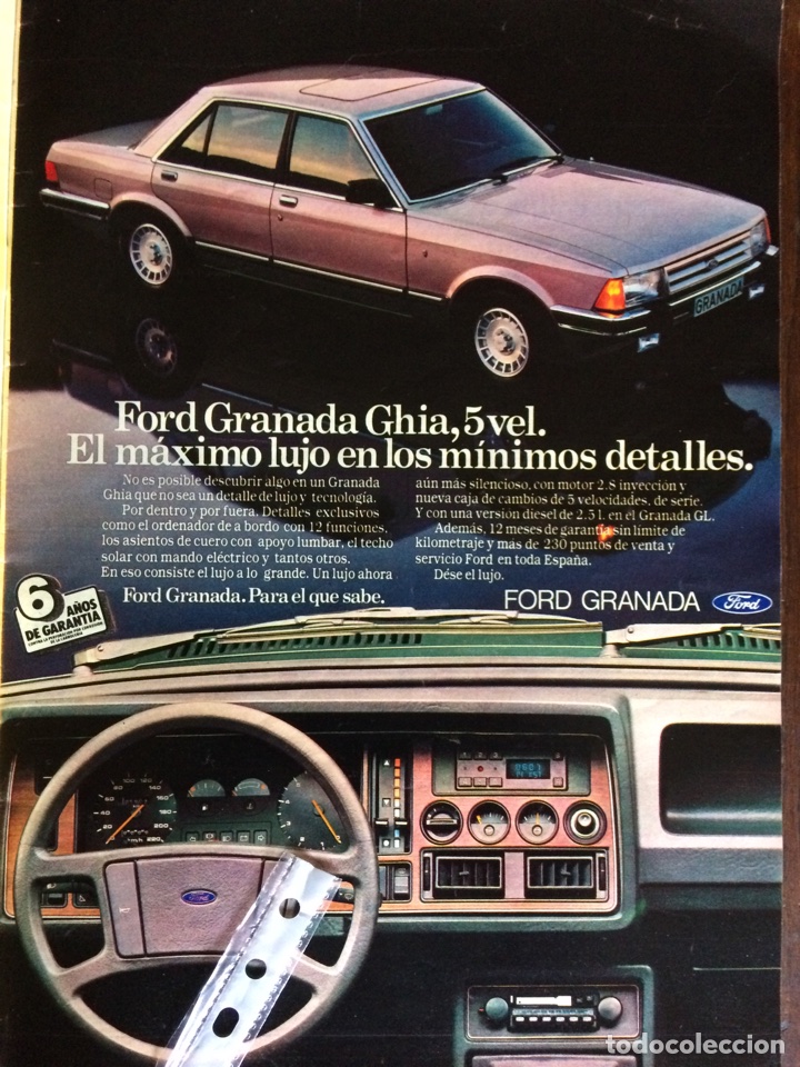 Outros artigos de papel: Publicidad autom&oacute;vil Ford granada de 1982