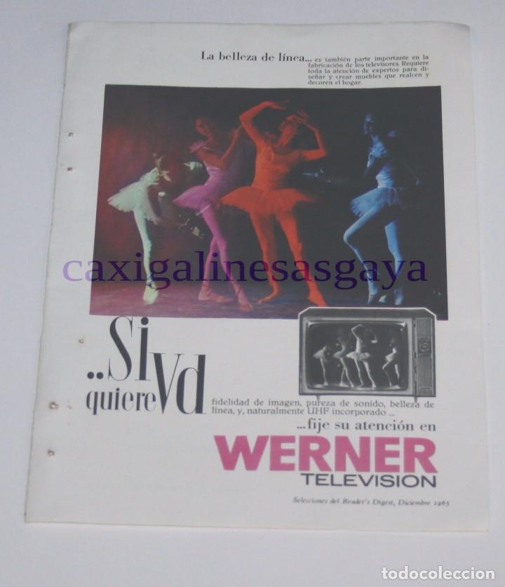 Otros Art&iacute;culos de Coleccionismo en Papel: Publicidad - Anuncio - Televisor Werner y Agua de Colonia Lucky- 1965