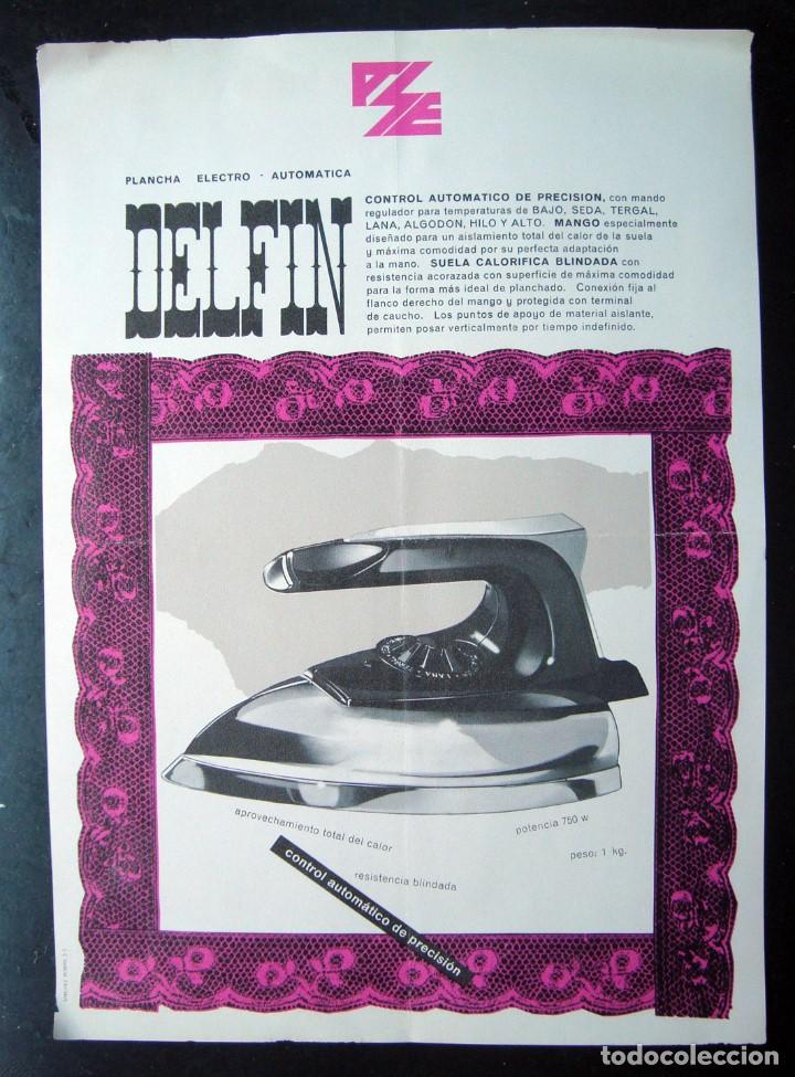 Otros Art&iacute;culos de Coleccionismo en Papel: Hoja propaganda, publicidad plancha delfin - electrodomesticos - 29,5 x 21 cm.