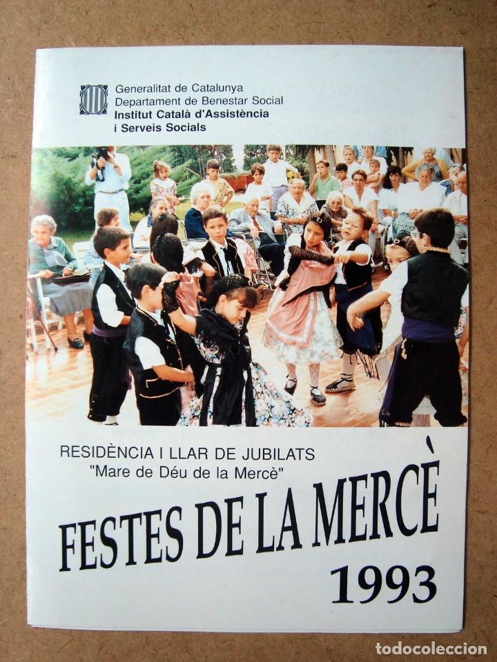 Otros Art&iacute;culos de Coleccionismo en Papel: Folleto programa festes de la merce 1993 - residencia llar jubilats tarragona