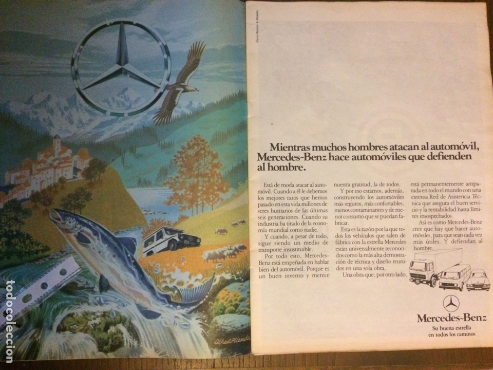Outros artigos de papel: Publicidad autom&oacute;vil mercedes benz de 1981