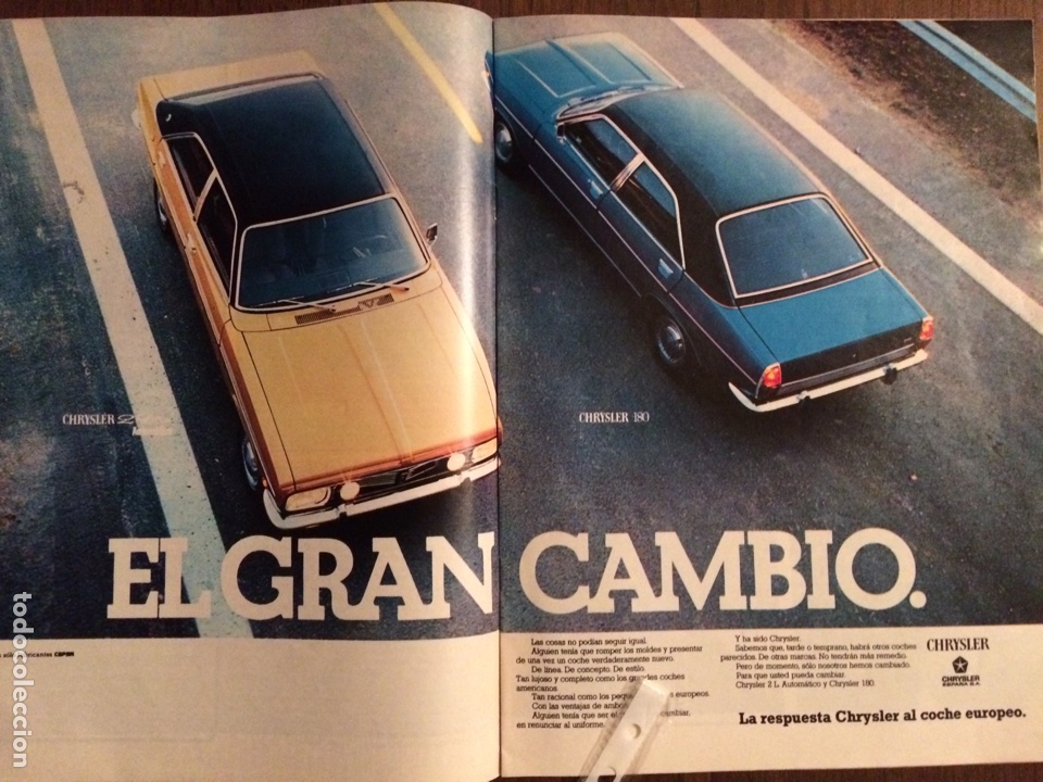 Otros Art&iacute;culos de Coleccionismo en Papel: Publicidad autom&oacute;vil Chrysler de 1975