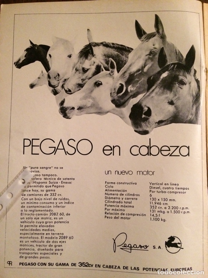 Otros art&iacute;culos de coleccionismo en papel: Publicidad cami&oacute;n pegaso 2082 y 2089 de 352 cv de 1974