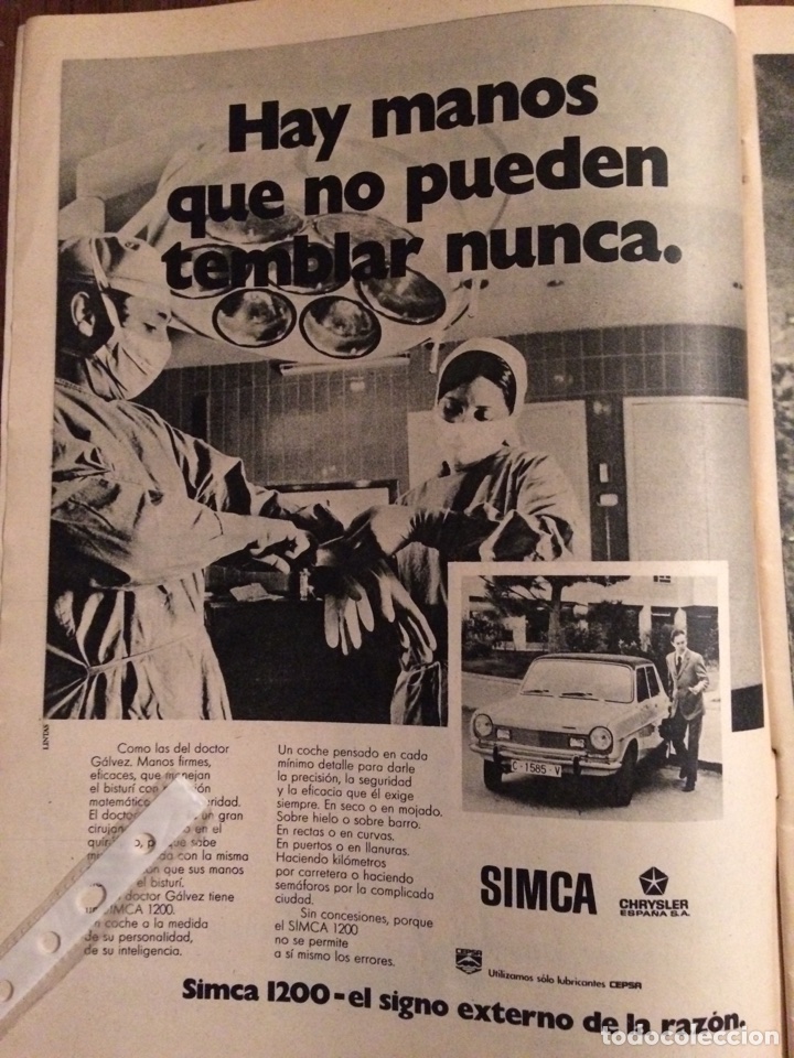 Outros artigos de papel: Publicidad autom&oacute;vil simca 1200 de 1974