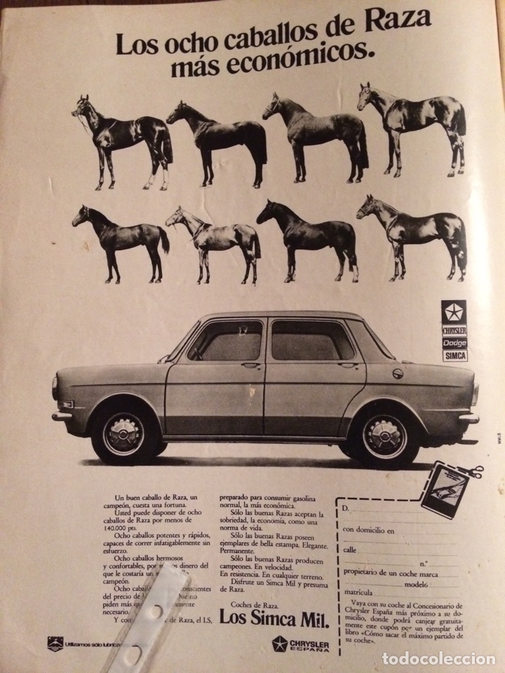 Outros artigos de papel: Publicidad autom&oacute;vil simca 1000 de 1976