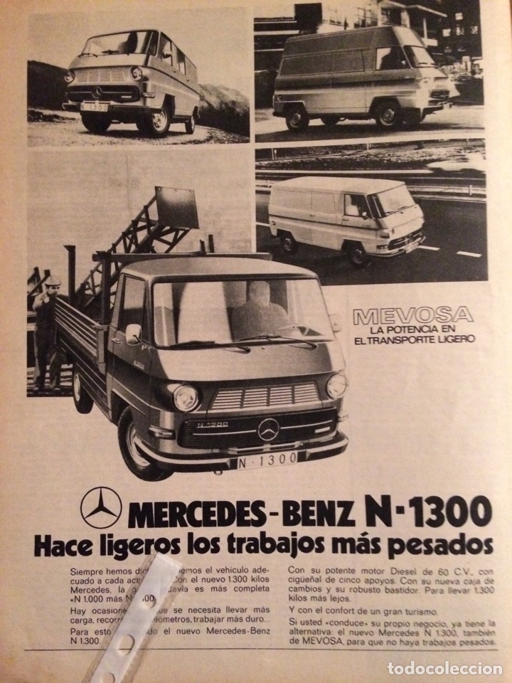 Outros artigos de papel: Publicidad Furgoneta mercedes benz de 1976