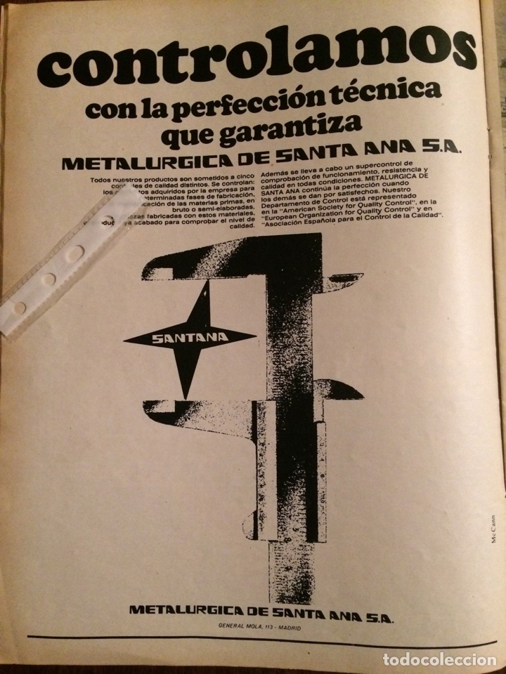 Outros artigos de papel: Publicidad autom&oacute;vil metal&uacute;rgica Santana de 1970