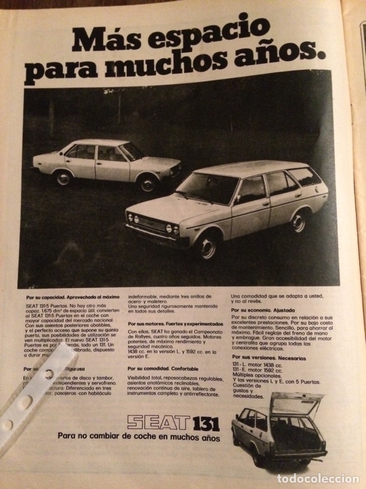 Outros artigos de papel: Publicidad autom&oacute;vil Seat 131 de 1976