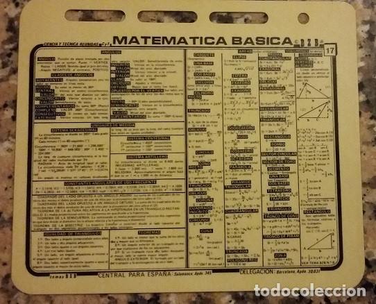 Otros art&iacute;culos de coleccionismo en papel: BZB. Matem&aacute;tica B&aacute;sica. Ciencia y T&eacute;cnica Reunidas n&ordm;17 a&ntilde;o 1974. Tarjeta, formulario, chuleta